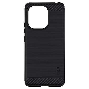 MOFI Coque Silicone pour Xiaomi Redmi Note 13 4G Effet Métal Brossé Carbone Noir