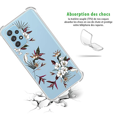 Avis LaCoqueFrançaise Coque Samsung Galaxy A52 Silicone antichocs Solides coins renforcés  transparente Motif Fleurs Sauvages