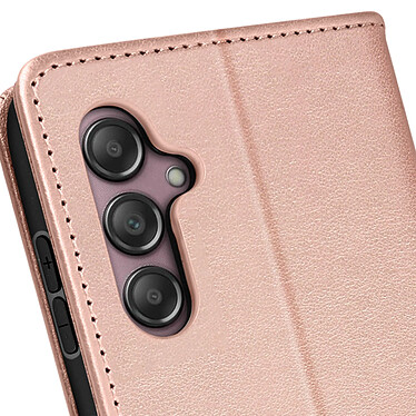 Avizar Étui pour Galaxy A14 4G et 5G Motif Papillon Portefeuille Support Vidéo Dragonne  Rose Gold pas cher