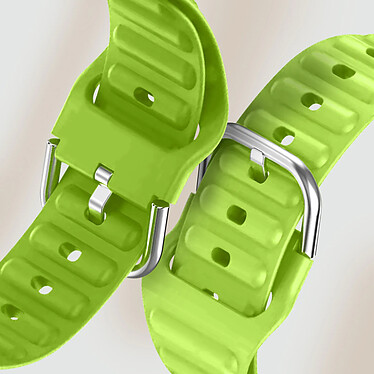 Avis Avizar Bracelet pour Apple Watch 41mm et 40mm et 28mm Silicone Ajustable Fermoir Ardillon  Vert citron