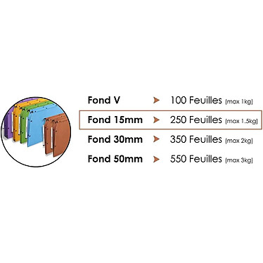 Avis L'OBLIQUE Lot de 25 Dossiers Suspendus pour Armoire A4 Fond 15mm Bleu