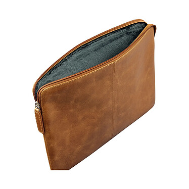 Avis DBRAMANTE1928 Housse pour MacBook Air 13" Édition Skagen Pro en Cuir avec Fermeture Éclair Marron clair