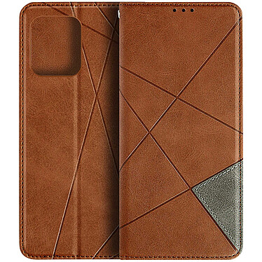 Avizar Étui pour Xiaomi Redmi 12 Portefeuille Motif prisme  Collection Geo marron pas cher