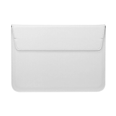 Avizar Pochette Ordinateur Portable 13'' Aspect Cuir Support à Rabat Blanc