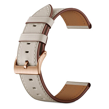 Avizar Bracelet pour Apple Watch 45mm / 44mm / 42mm Cuir véritable beige