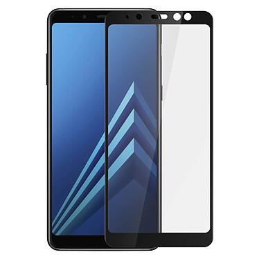 Avizar Film Galaxy A8 Protection Ecran verre trempé Dureté 9H Antichoc - noir