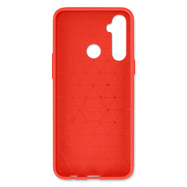 Avizar Coque Realme 6i Souple Coins Renforcés Carbone Effet Brossé Rouge