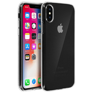 Avizar Coque iPhone X / XS Coque souple Silicone Gel coin renforcée - Transparente