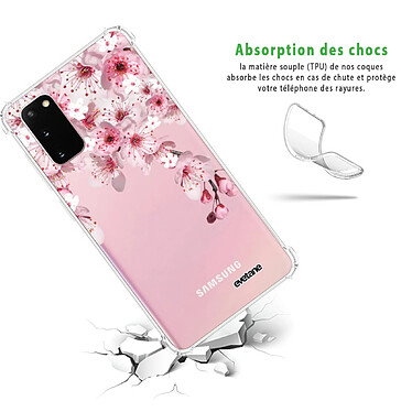 Avis Evetane Coque Samsung Galaxy S20 anti-choc souple angles renforcés transparente Motif Cerisier