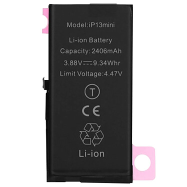 Clappio Batterie Interne pour iPhone 13 Mini 2406mAh 100% Compatible Remplace A2660