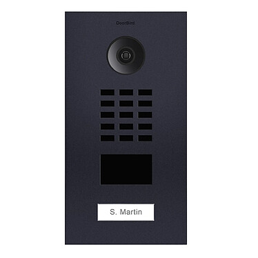 Doorbird - Portier vidéo IP avec lecteur de badge RFID - D2101V-RAL7016 V2 Anthracite