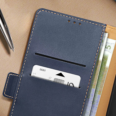 Acheter Avizar Etui pour Samsung S24 Ultra Portefeuille Support Rabat magnétique Bleu Nuit