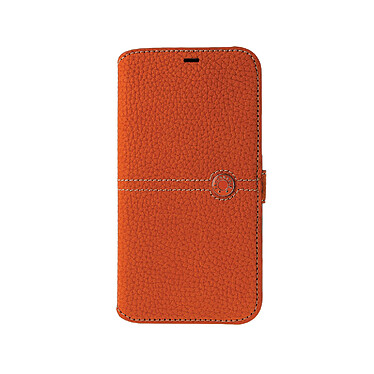 Façonnable Étui pour Apple iPhone 6/7/8/SE/SE 2022 Nice Folio Sellier avec Bouton Laqué Orange