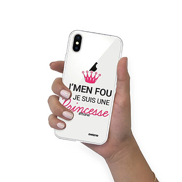 Avis Evetane Coque iPhone X/Xs silicone transparente Motif Je suis une princesse ultra resistant