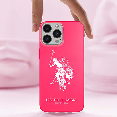 Avis U.S Polo Coque pour iPhone 13 Pro Big Horse Antichoc Bords Surélevés Rose