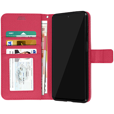 Acheter Avizar Housse Samsung Galaxy M52 5G Aspect Grainé Clapet Portefeuille Stand Vidéo Rose