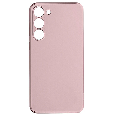 Avizar Coque pour Samsung Galaxy S23 Plus silicone flexible effet métallisé intérieur doux  Rose