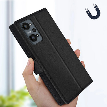 Avizar Housse pour Realme GT Neo 2 et GT 2 Aspect Grainé Clapet Portefeuille Support Vidéo  Noir pas cher