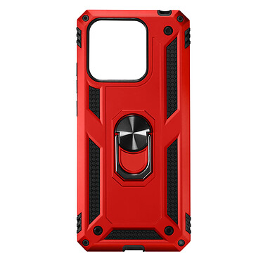 Avizar Coque pour Xiaomi Redmi 10C Antichoc Bi-matière Bague Support Vidéo  rouge