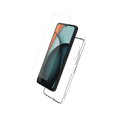 Myway Pack Protection pour Xiaomi Redmi A3 Coque Souple et Verre Anti-rayures 9H Transparent