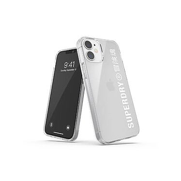 Avis Superdry Coque pour Apple iPhone 12 Mini Collection Snap Case Clear en TPU Blanc