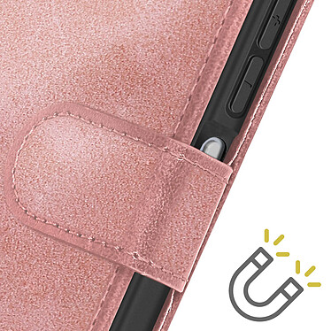 Acheter Avizar Étui pour Xiaomi Poco M6 5G Dragonne Clapet Support Portefeuille Rose Champagne