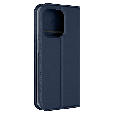 Dux Ducis Étui pour iPhone 15 Pro Clapet Porte-carte Support Vidéo  Bleu nuit