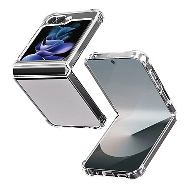 Evetane Coque Samsung Galaxy Z Flip 6 Anti-Chocs avec Bords Renforces en silicone transparente Motif