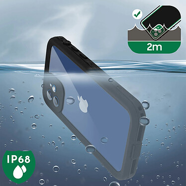 Avis Redpepper Coque pour iPhone 12 Bi-matière Waterproof 2m Film Écran  Noir