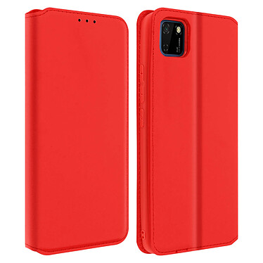 Avizar Housse Huawei Y5p Étui Folio Portefeuille Fonction Support rouge