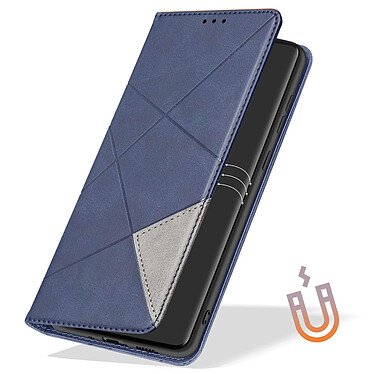 Avizar Étui pour Honor Magic 6 Lite 5G Portefeuille Support Motif prisme Bleu Nuit pas cher