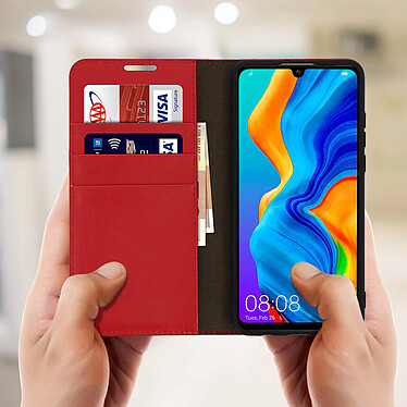 Avis Avizar Étui Huawei P30 Lite Housse Folio Cuir Support Vidéo Rouge