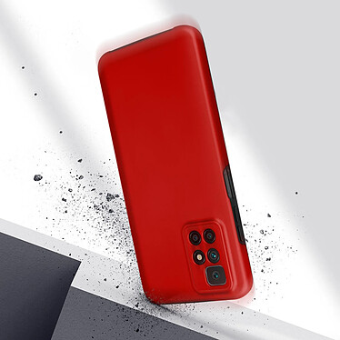 Avis Avizar Coque pour Redmi 10 et 10 2022 Arrière Rigide rouge et Avant Transparent