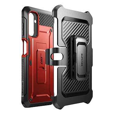 Supcase Coque Rouge pour Samsung Galaxy A14 5G,  Antichoc avec Béquille Support et Clip Ceinture,