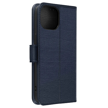 Avizar Étui pour iPhone 15 Pro Max Clapet Portefeuille Support Vidéo  Bleu nuit