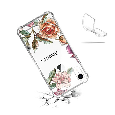 Acheter LaCoqueFrançaise Coque iPhone Xr anti-choc souple angles renforcés transparente Motif Amour en fleurs