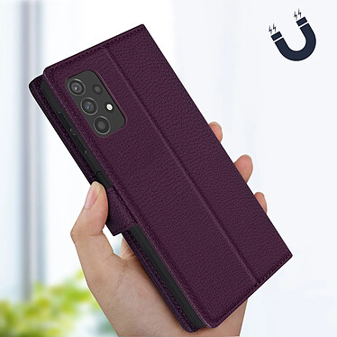 Avizar Housse pour Samsung Galaxy A13 Aspect Grainé Clapet Portefeuille Stand Vidéo  violet pas cher