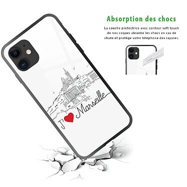 Avis LaCoqueFrançaise Coque iPhone 11 Coque Soft Touch Glossy J'aime Marseille Design