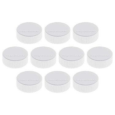 MAGNÉTOPLAN Lot de 10 Discofix aimant rond 'magnum' Diam 34 mm Blanc