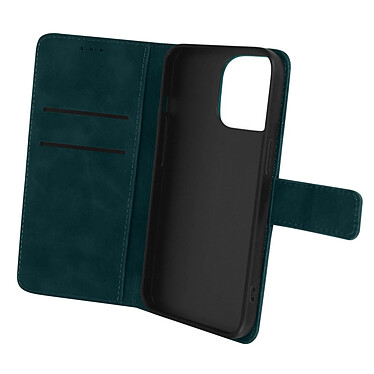 Avizar Étui pour iPhone 14 Pro Max Folio Portefeuille Support Vidéo Effet Mat Soft Touch  vert