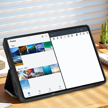 Avis Avizar Housse pour Lenovo Tab P12 Clapet Trifold Support vidéo / clavier Mise en Veille  Noir