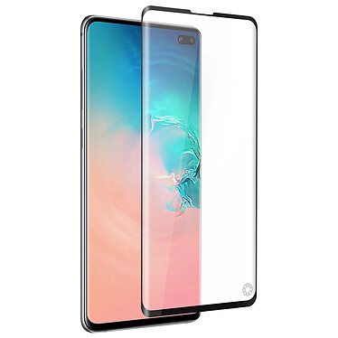 Force Glass Film pour Galaxy S10 Plus Verre trempé 9H Anti-traces Incurvé  Bords Noir