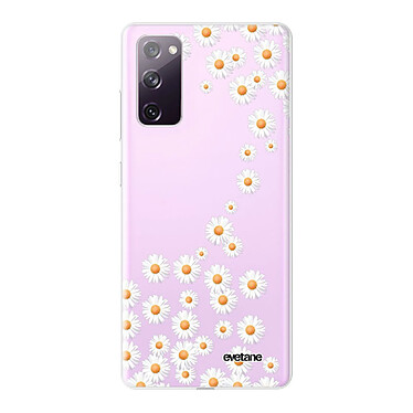 Evetane Coque Samsung Galaxy S20 FE 360 intégrale transparente Motif Marguerite Tendance