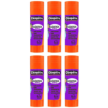 CLÉOPÂTRE Bâton de Colle 'Cléostick Purple' en 8 gr x 6