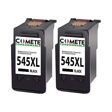 COMETE - 545XL - 2 Cartouches d'encre Compatibles avec Canon PG-545 XL - Noir - Marque française