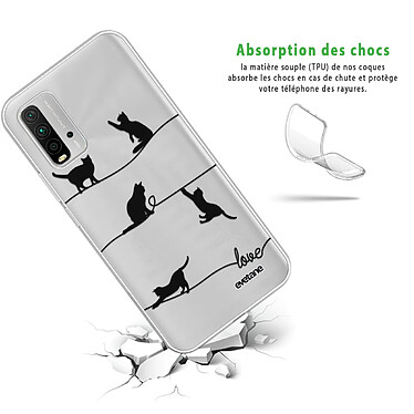 Avis Evetane Coque Xiaomi Redmi 9T 360 intégrale transparente Motif Chat Lignes Tendance