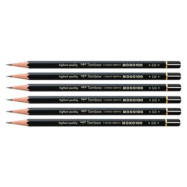 TOMBOW Crayon Graphite Haute Qualité MONO 100 5H x 6