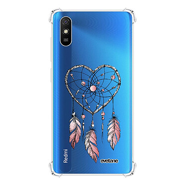 Evetane Coque Xiaomi Redmi 9A anti-choc souple angles renforcés transparente Motif Attrape coeur