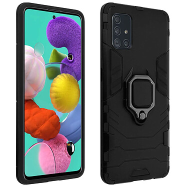 Avizar Coque Samsung Galaxy A51 Bi-matière Bague Support Vidéo noir