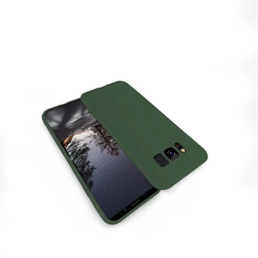 Avis Evetane Coque Samsung Galaxy S8 Vert Foret Silicone liquide + 2 Vitres en Verre trempé Protection écran Antichocs